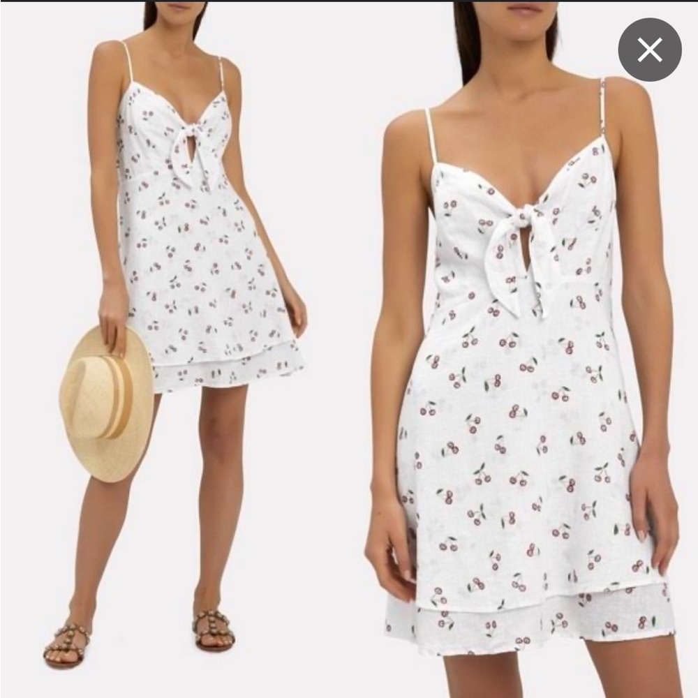 Rails august cherry linen dress